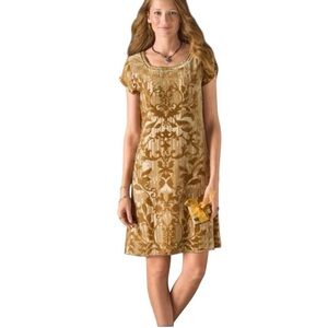 Sundance Champagne Vineyard Silk blend Burnout Velvet Party Dress Size 6